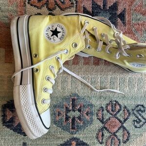 Converse Chuck Taylor All Star High Top Platform Lift Yellow Women's 8.5